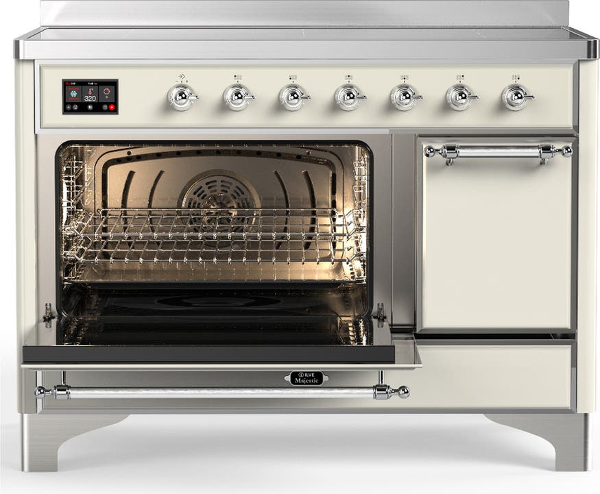 Ilve UMIB48QNR3AWC Antique White With Chrome Trim