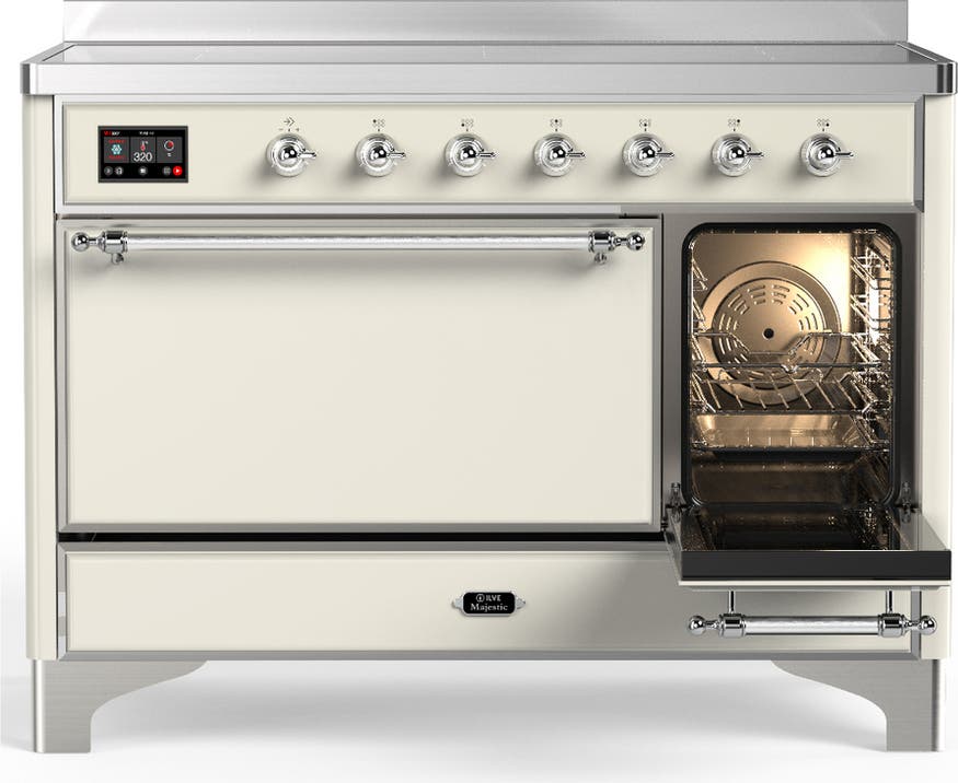 Ilve UMIB48QNR3AWC Antique White With Chrome Trim