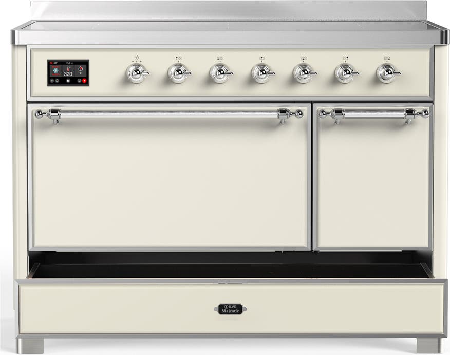 Ilve UMIB48QNR3AWC Antique White With Chrome Trim