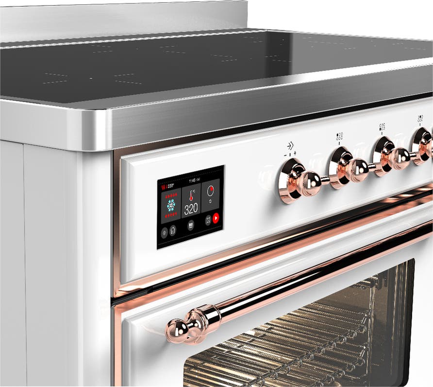 Ilve UMIB48NR3WHP White With Copper Trim