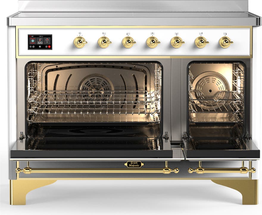 Ilve UMIB48NR3WHG White With Brass Trim