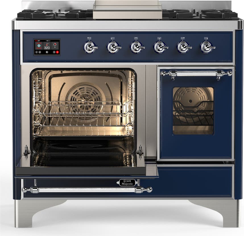 Ilve UMD40FNR3MBC Midnight Blue With Chrome Trim, Natural Gas