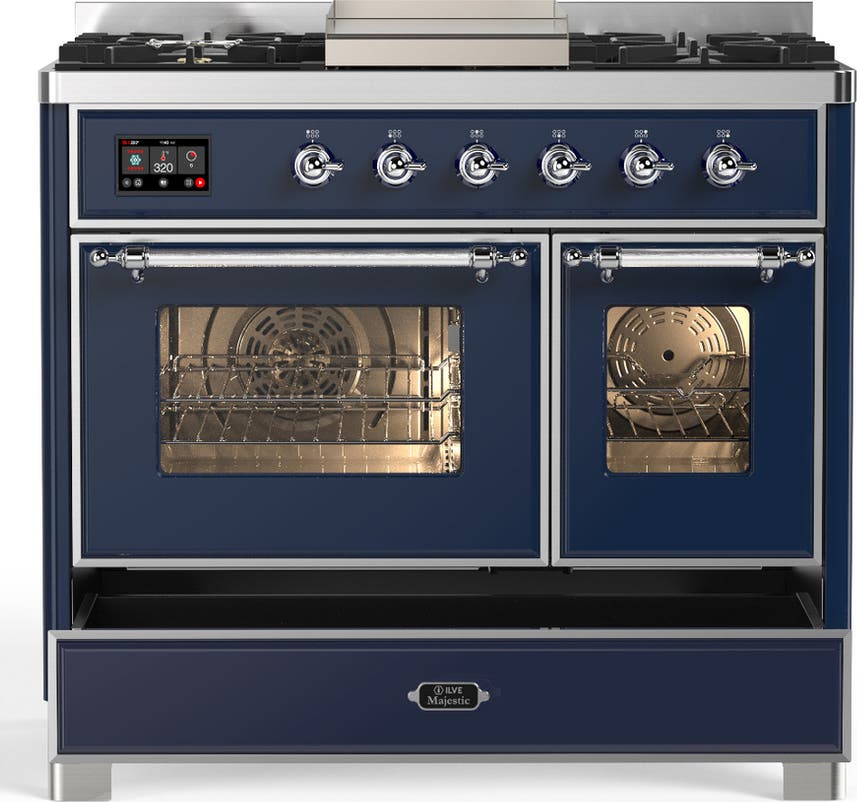 Ilve UMD40FNR3MBC Midnight Blue With Chrome Trim, Natural Gas