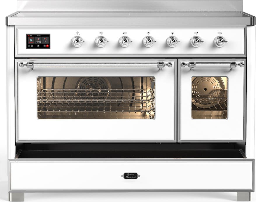 Ilve UMIB48NR3WHC White With Chrome Trim