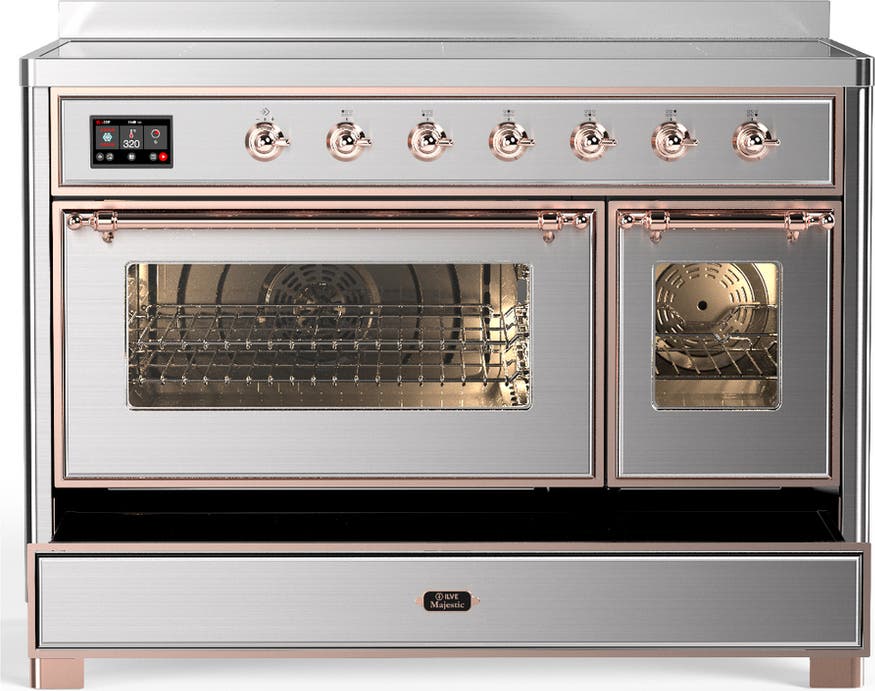 Ilve UMIB48NR3SSP Stainless Steel With Copper Trim