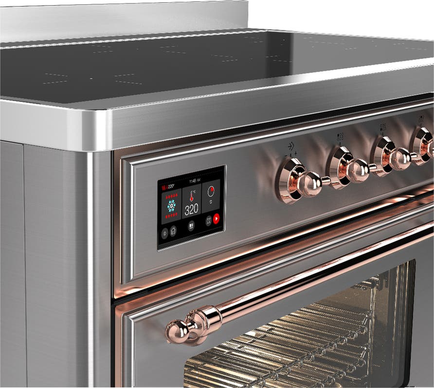 Ilve UMIB48NR3SSP Stainless Steel With Copper Trim