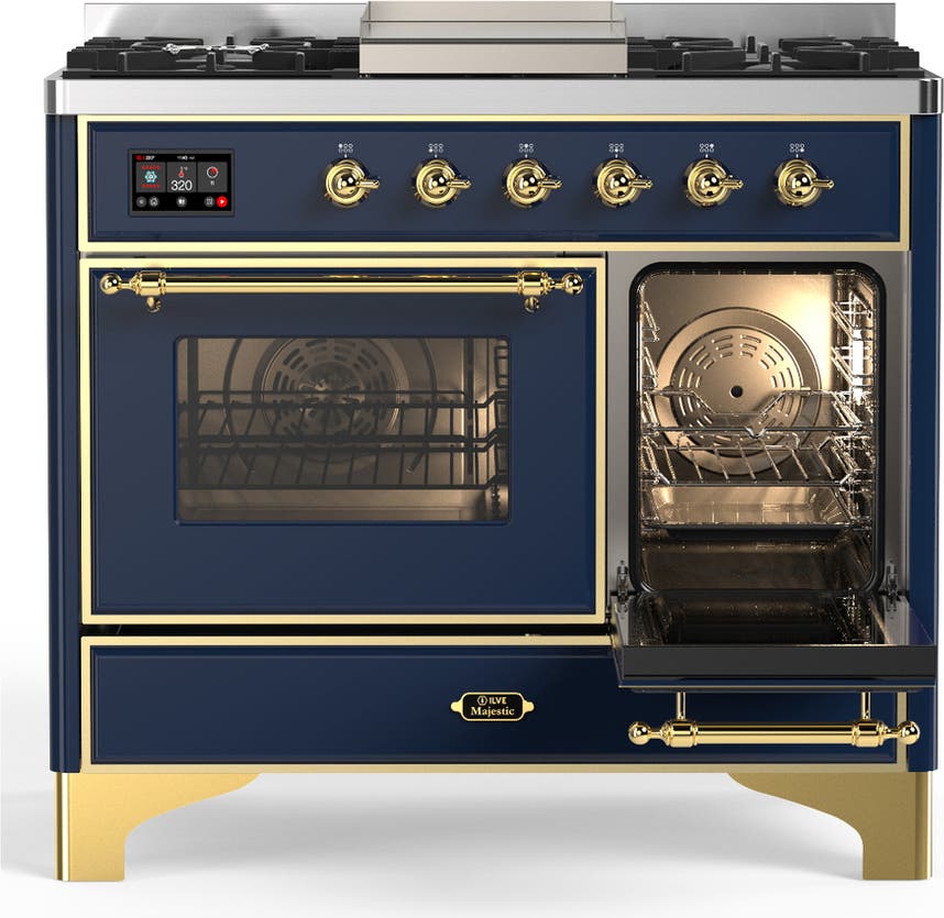 Ilve UMD40FNR3MBG Midnight Blue With Brass Trim, Natural Gas
