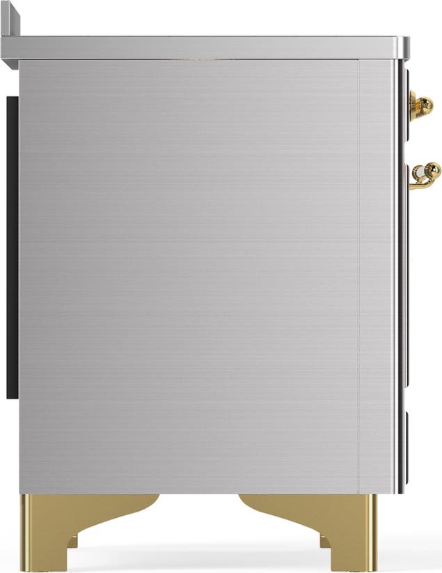 Ilve UMIB48NR3SSG Stainless Steel With Brass Trim