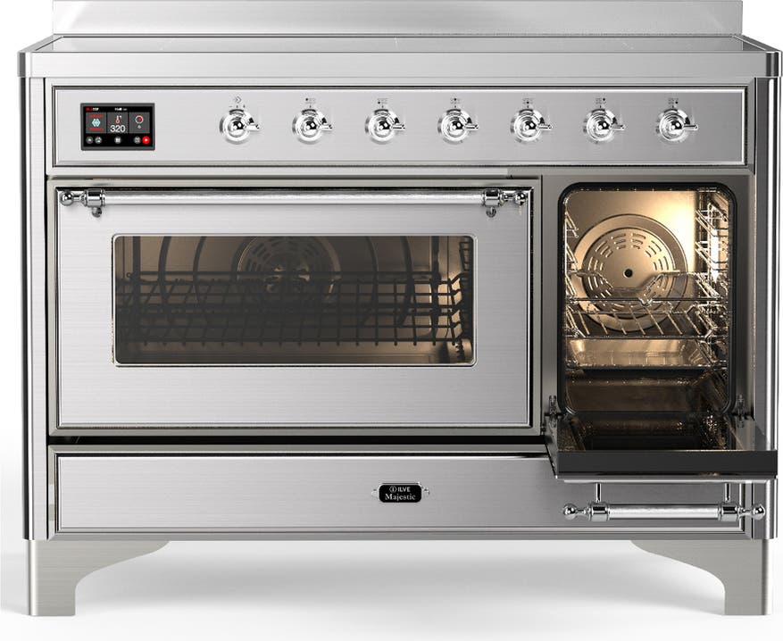 Ilve UMIB48NR3SSC Stainless Steel With Chrome Trim