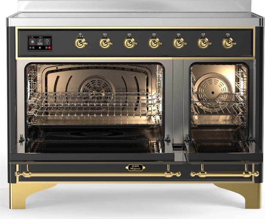 Ilve UMIB48NR3MGG Matte Graphite With Brass Trim