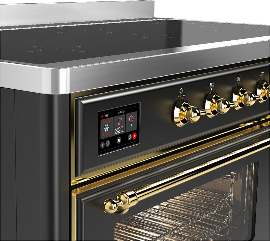 Ilve UMIB48NR3MGG Matte Graphite With Brass Trim