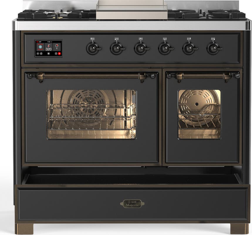 Ilve UMD40FNR3MGBLP Matte Graphite With Burnished Trim, Liquid Propane