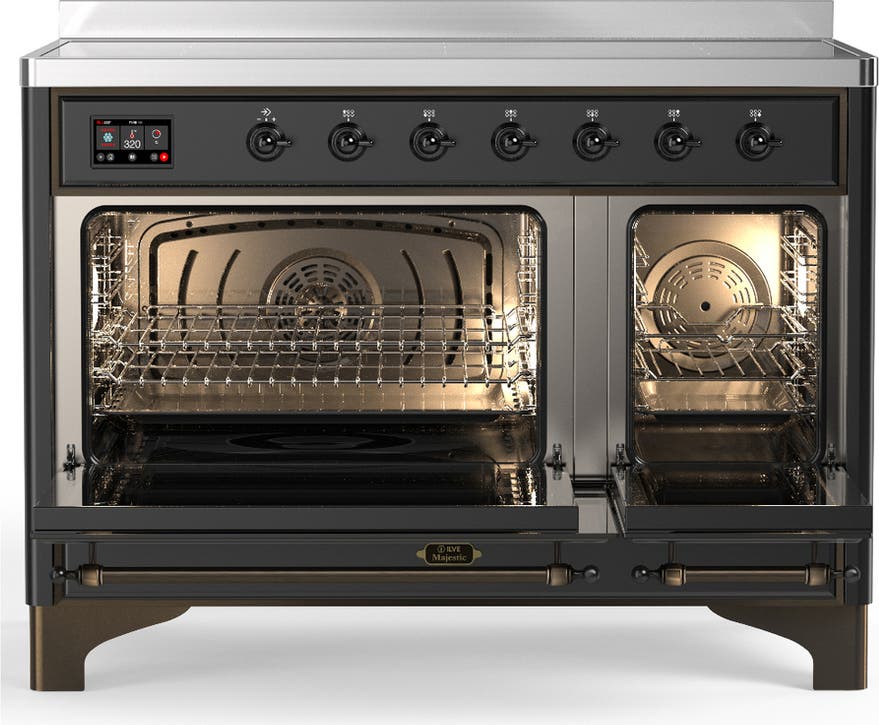 Ilve UMIB48NR3MGB Matte Graphite With Burnished Trim