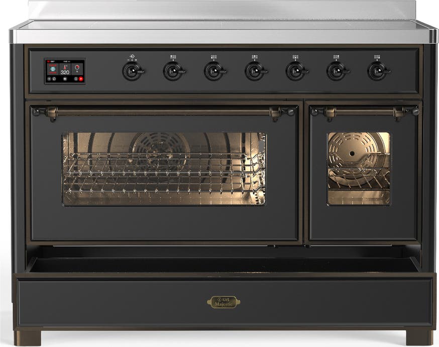 Ilve UMIB48NR3MGB Matte Graphite With Burnished Trim