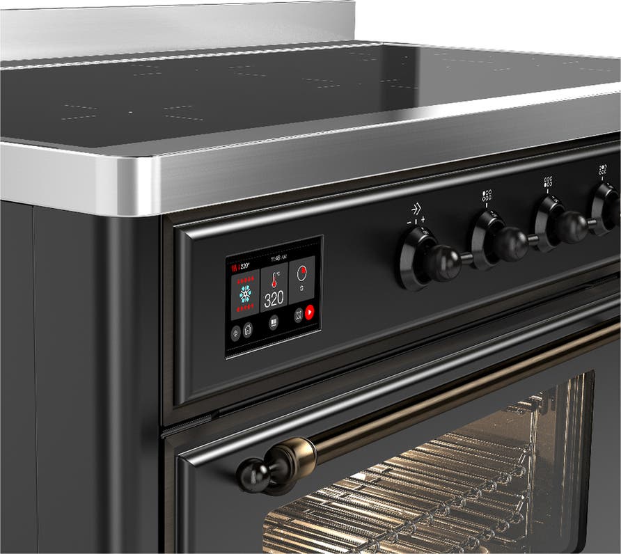 Ilve UMIB48NR3MGB Matte Graphite With Burnished Trim