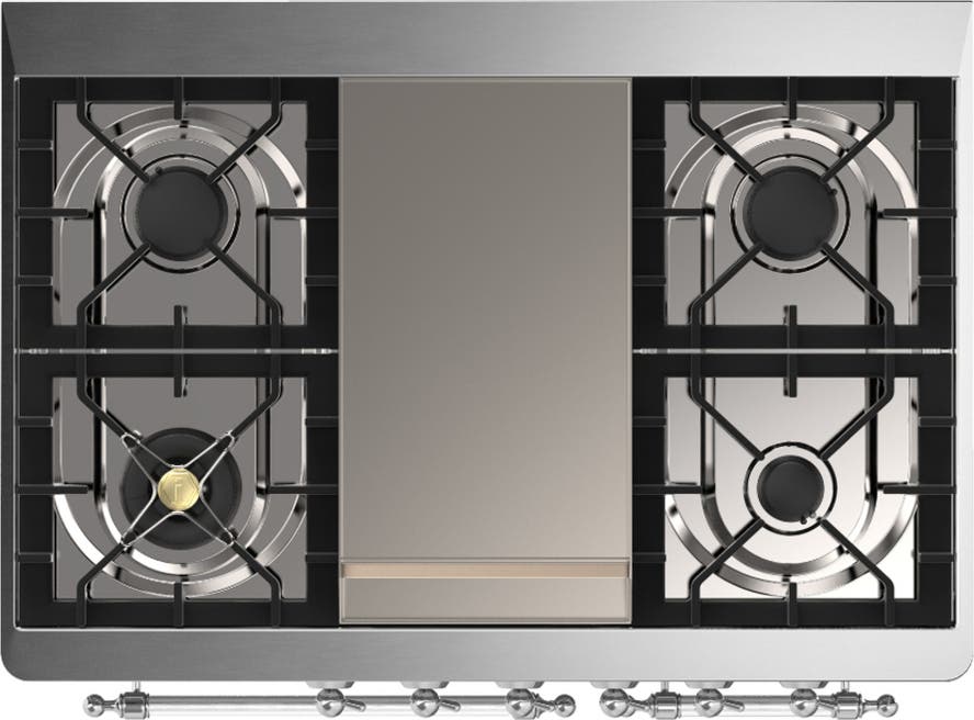 Ilve UMD40FNR3MGC Matte Graphite With Chrome Trim, Natural Gas