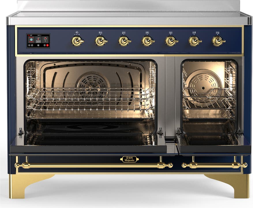 Ilve UMIB48NR3MBG Midnight Blue With Brass Trim
