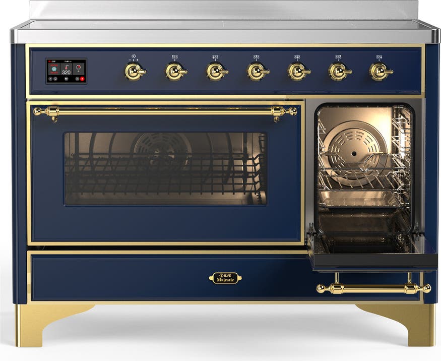 Ilve UMIB48NR3MBG Midnight Blue With Brass Trim