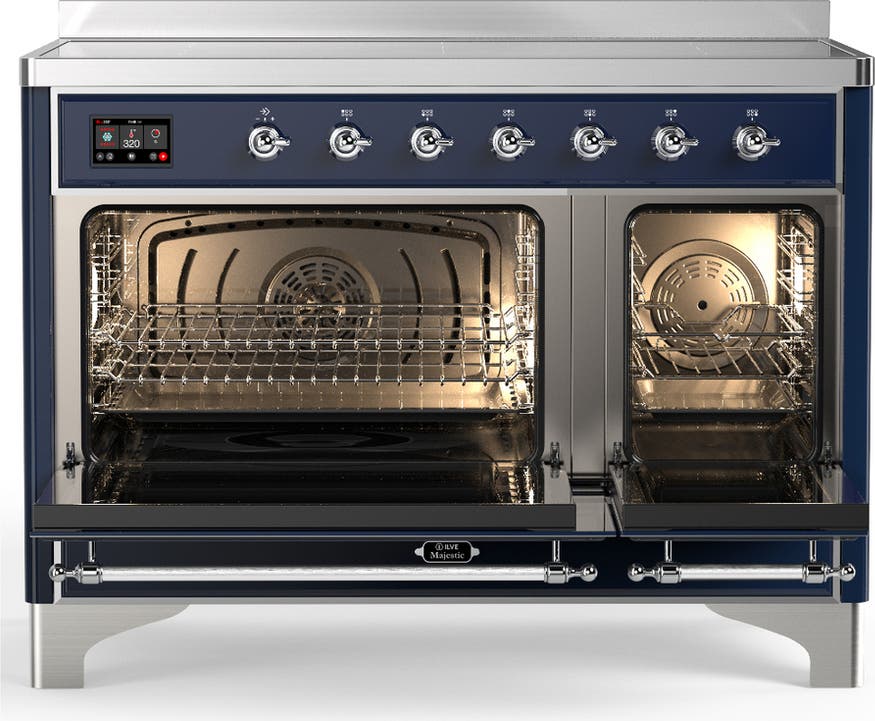 Ilve UMIB48NR3MBC Midnight Blue With Chrome Trim