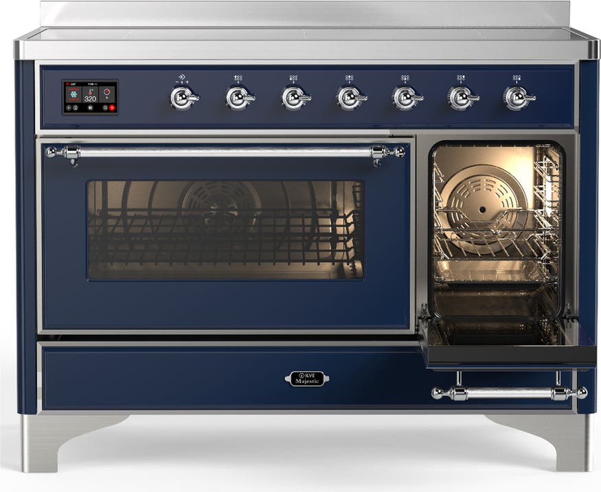 Ilve UMIB48NR3MBC Midnight Blue With Chrome Trim