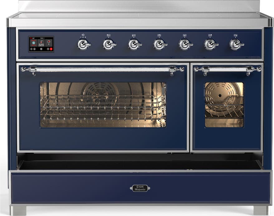 Ilve UMIB48NR3MBC Midnight Blue With Chrome Trim