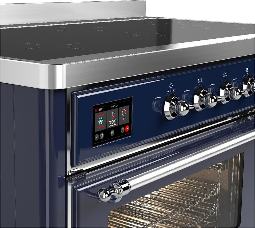 Ilve UMIB48NR3MBC Midnight Blue With Chrome Trim