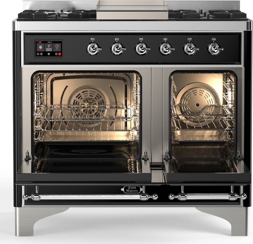 Ilve UMD40FNR3MGCLP Matte Graphite With Chrome Trim, Liquid Propane