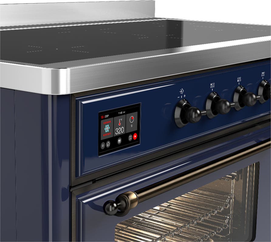 Ilve UMIB48NR3MBB Midnight Blue With Burnished Trim