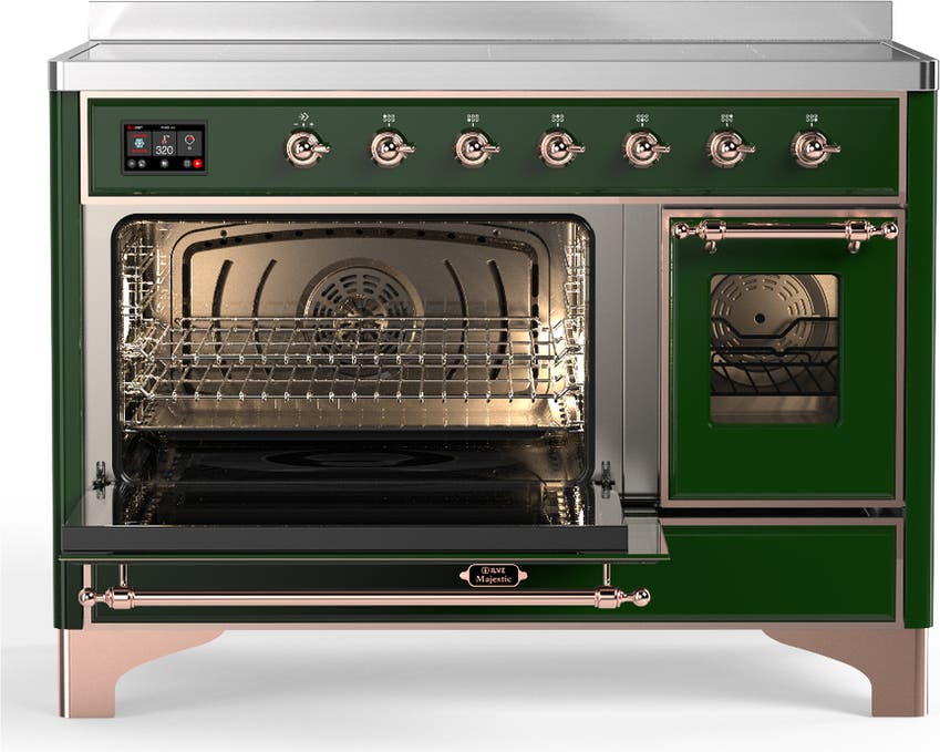 Ilve UMIB48NR3EGP Emerald Green With Copper Trim