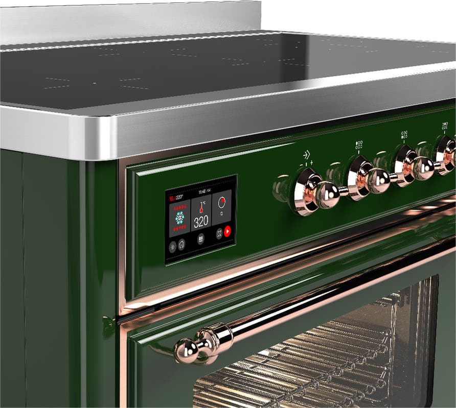 Ilve UMIB48NR3EGP Emerald Green With Copper Trim
