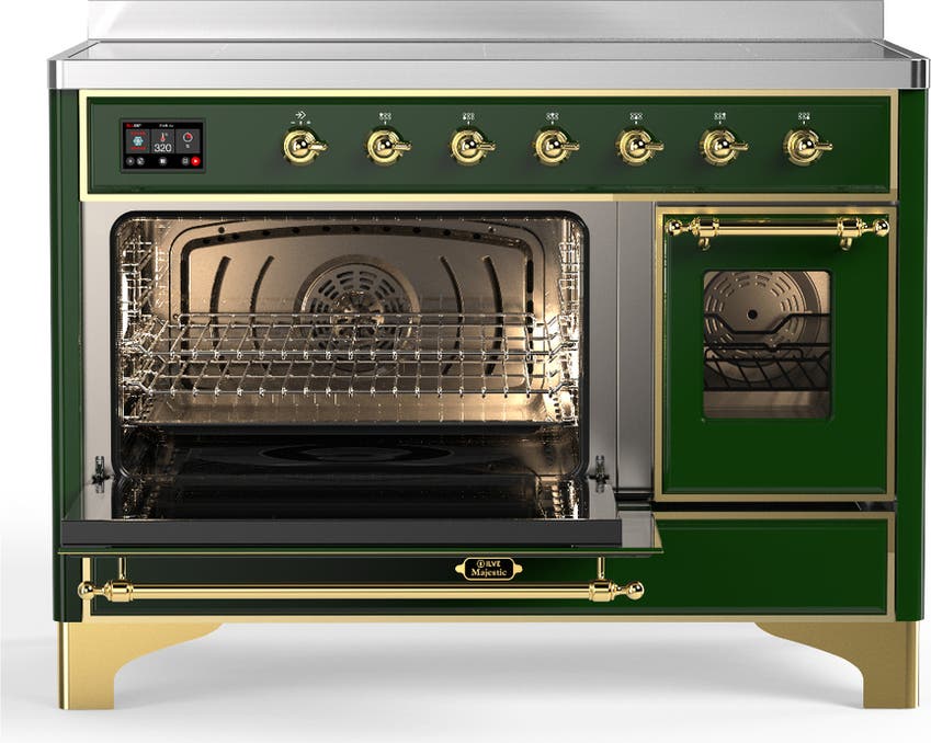 Ilve UMIB48NR3EGG Emerald Green With Brass Trim