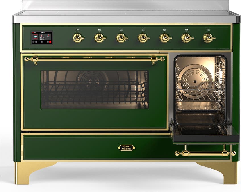 Ilve UMIB48NR3EGG Emerald Green With Brass Trim
