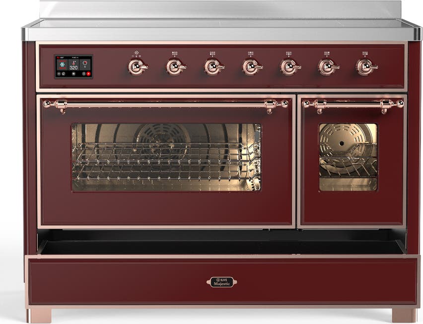 Ilve UMIB48NR3BUP Burgundy With Copper Trim