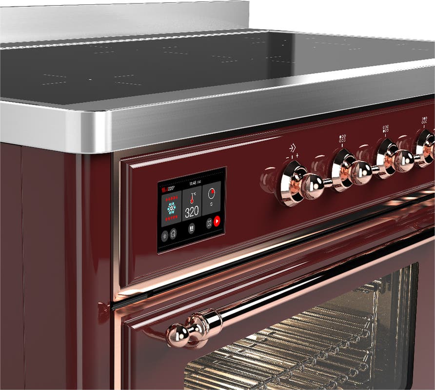 Ilve UMIB48NR3BUP Burgundy With Copper Trim