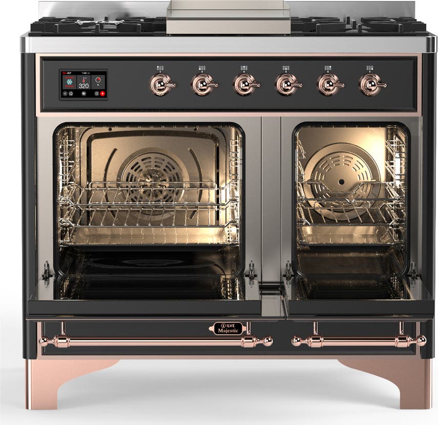 Ilve UMD40FNR3MGPLP Matte Graphite With Copper Trim, Liquid Propane