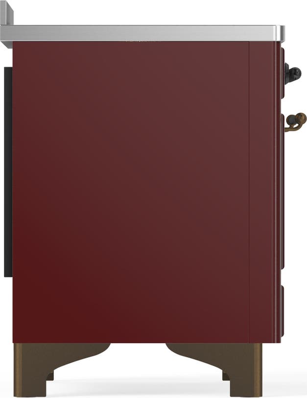 Ilve UMIB48NR3BUB Burgundy With Burnished Trim