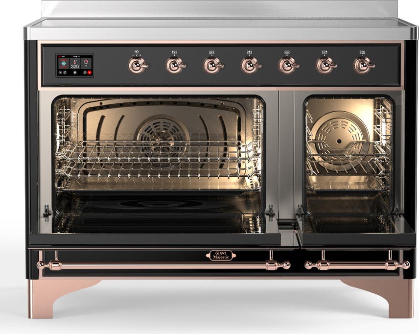 Ilve UMIB48NR3BKP Glossy Black With Copper Trim