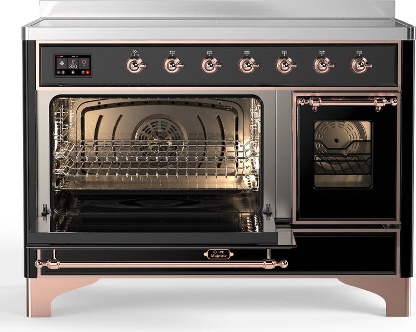 Ilve UMIB48NR3BKP Glossy Black With Copper Trim