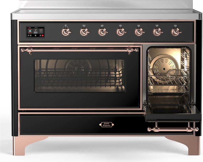 Ilve UMIB48NR3BKP Glossy Black With Copper Trim