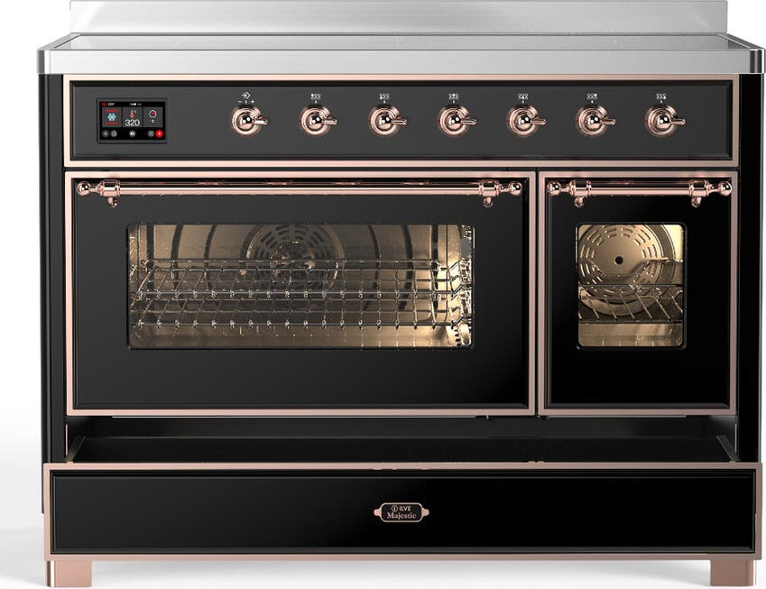 Ilve UMIB48NR3BKP Glossy Black With Copper Trim
