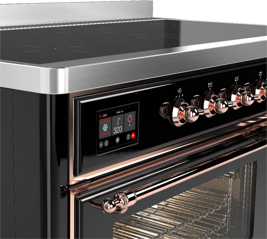 Ilve UMIB48NR3BKP Glossy Black With Copper Trim