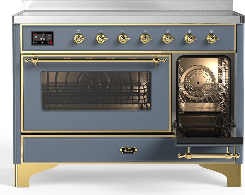 Ilve UMIB48NR3BGG Blue Grey With Brass Trim