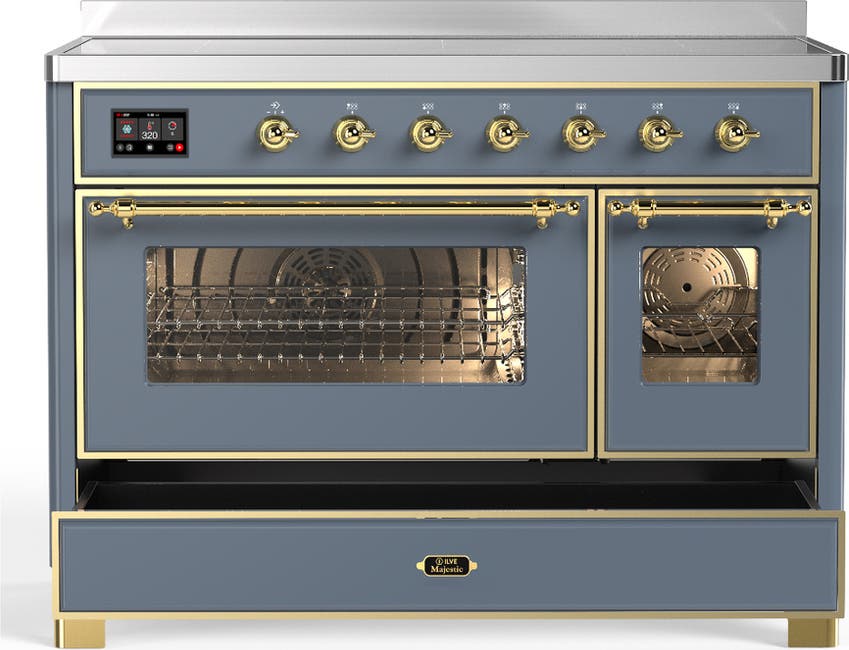 Ilve UMIB48NR3BGG Blue Grey With Brass Trim