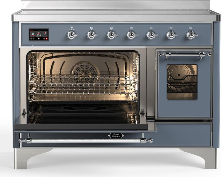 Ilve UMIB48NR3BGC Blue Grey With Chrome Trim