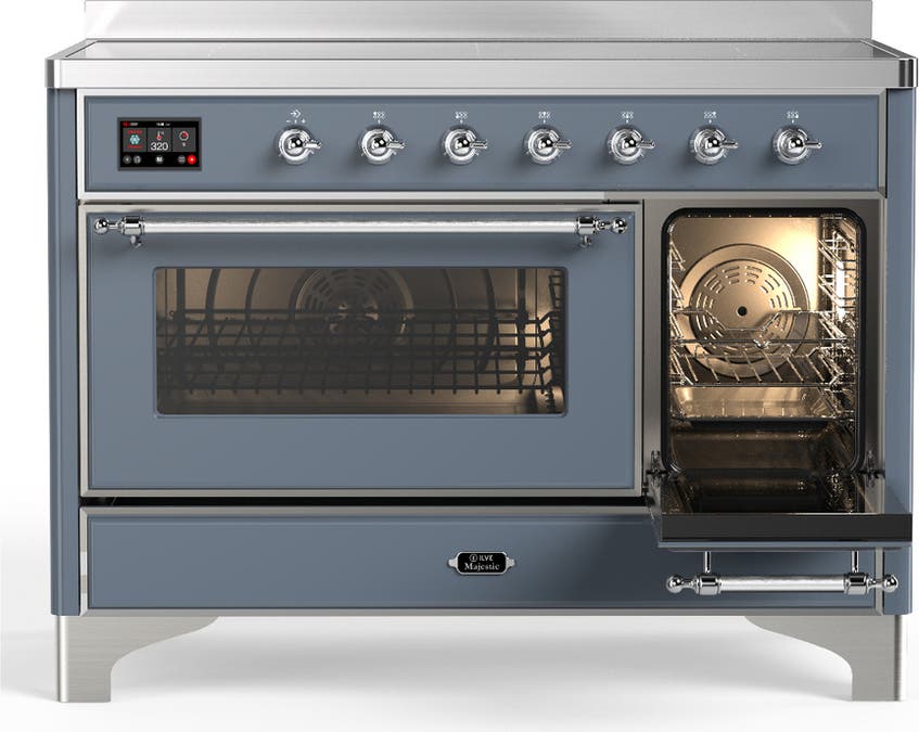 Ilve UMIB48NR3BGC Blue Grey With Chrome Trim