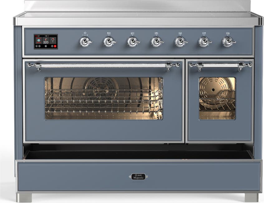 Ilve UMIB48NR3BGC Blue Grey With Chrome Trim