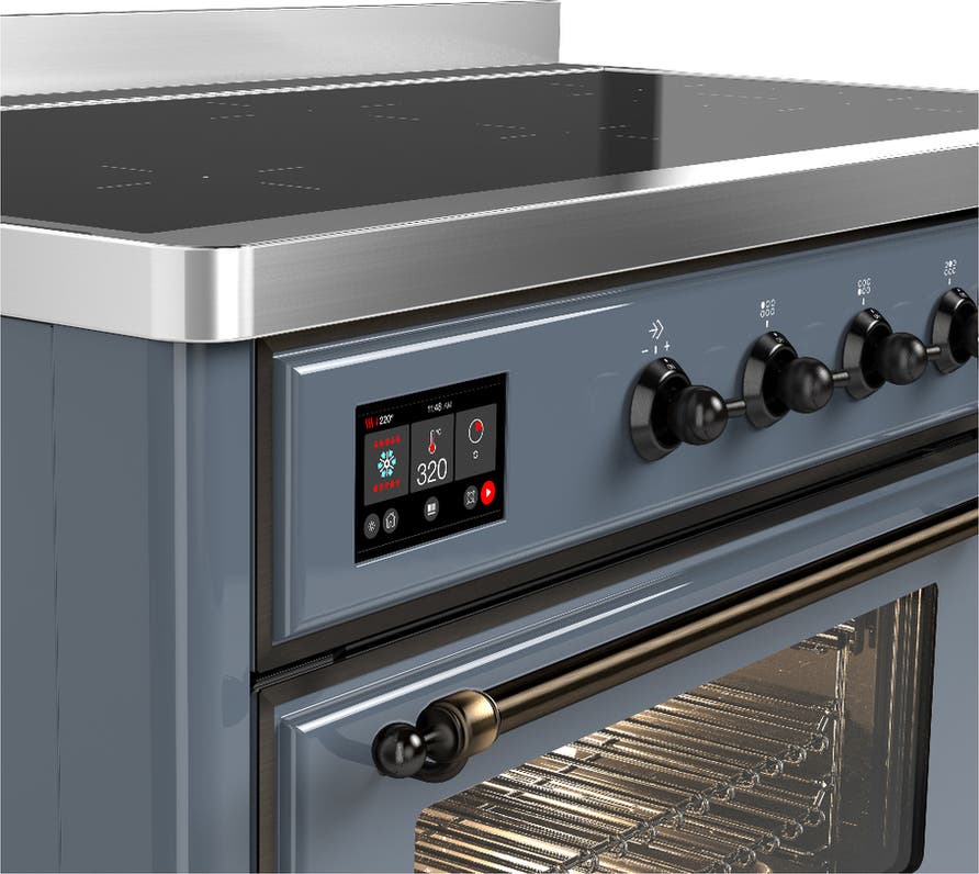Ilve UMIB48NR3BGB Blue Grey With Burnished Trim