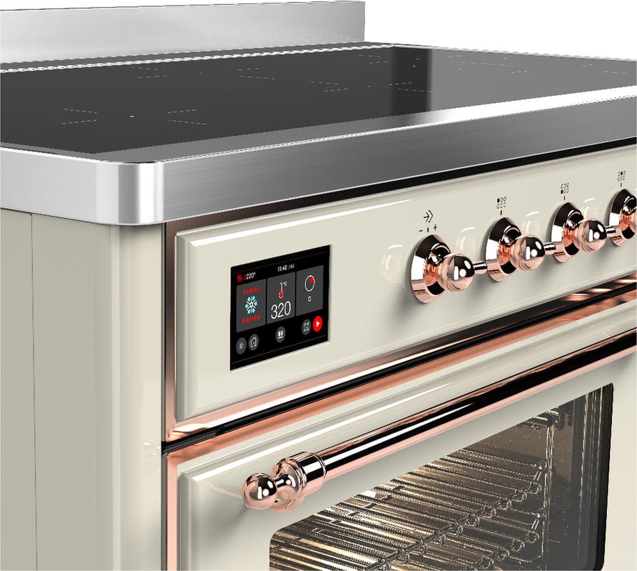 Ilve UMIB48NR3AWP Antique White With Copper Trim