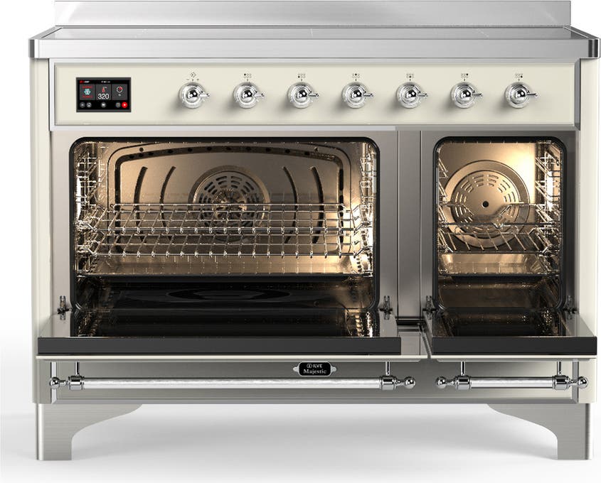 Ilve UMIB48NR3AWC Antique White With Chrome Trim