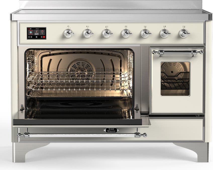 Ilve UMIB48NR3AWC Antique White With Chrome Trim
